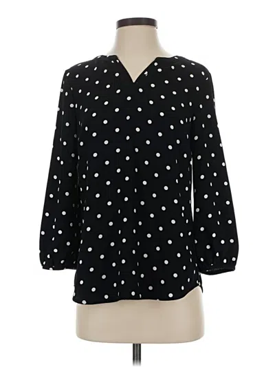 Pre-owned Talbots 3/4 Sleeve Blouse In Black