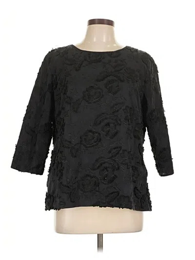 Pre-owned Talbots 3/4 Sleeve Blouse In Black