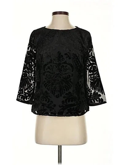 Pre-owned Talbots 3/4 Sleeve Blouse In Black