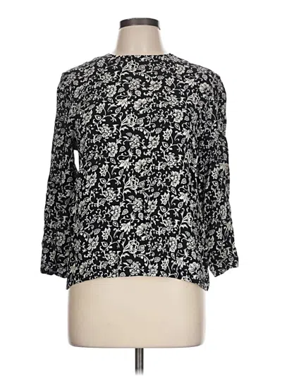 Pre-owned Talbots 3/4 Sleeve Blouse In Black