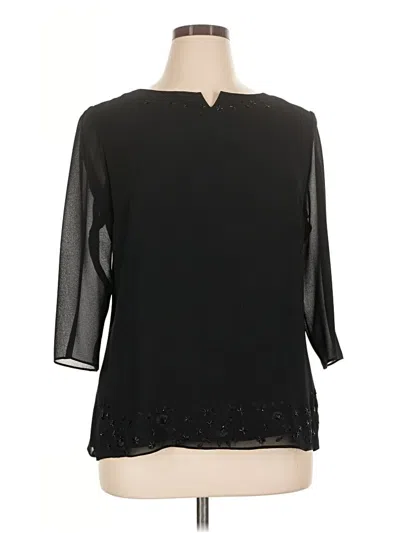 Pre-owned Talbots 3/4 Sleeve Blouse In Black