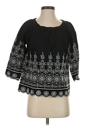 Pre-owned Talbots 3/4 Sleeve Blouse In Black