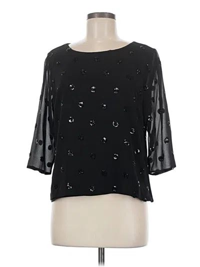 Pre-owned Talbots 3/4 Sleeve Blouse In Black
