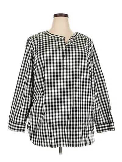 Pre-owned Talbots 3/4 Sleeve Blouse In Black