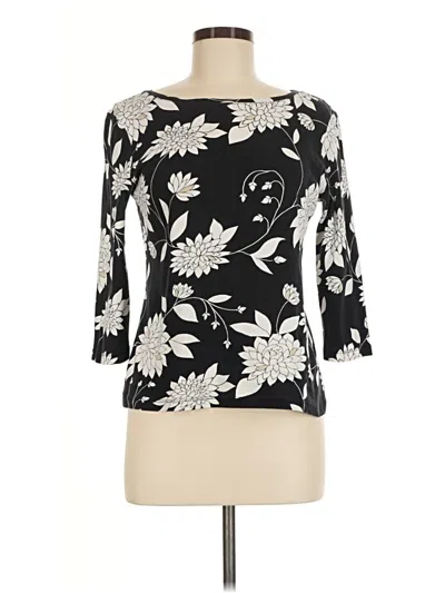 Pre-owned Talbots 3/4 Sleeve Blouse In Black