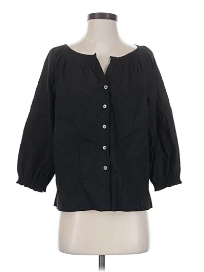 Pre-owned Talbots 3/4 Sleeve Blouse In Black