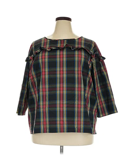 Pre-owned Talbots 3/4 Sleeve Blouse In Black