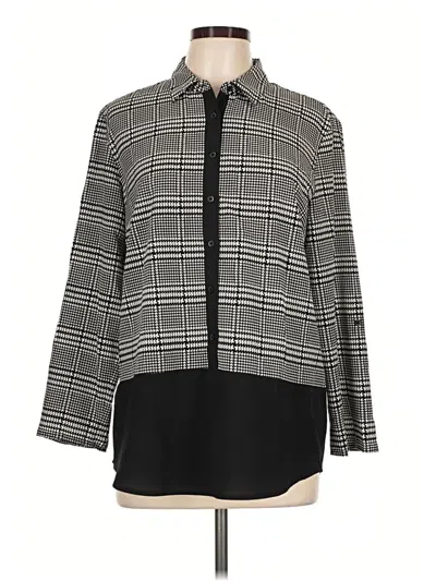 Pre-owned Talbots 3/4 Sleeve Blouse In Black