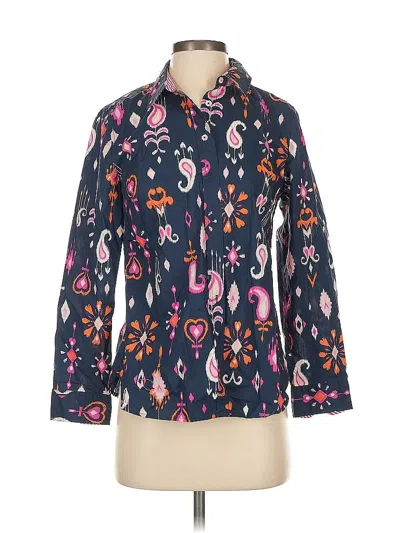 Pre-owned Talbots 3/4 Sleeve Blouse In Blue