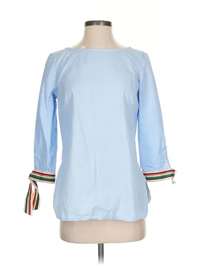 Pre-owned Talbots 3/4 Sleeve Blouse In Blue