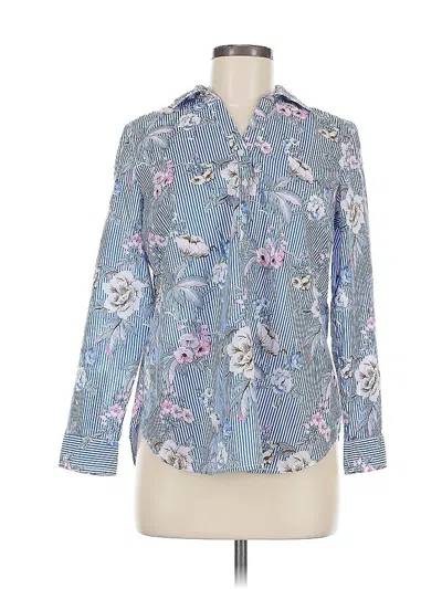 Pre-owned Talbots 3/4 Sleeve Blouse In Blue