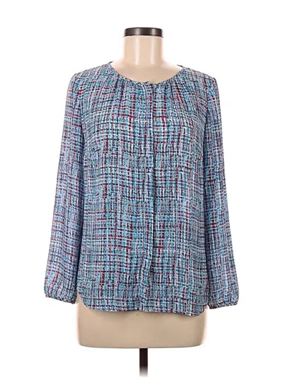 Pre-owned Talbots 3/4 Sleeve Blouse In Blue