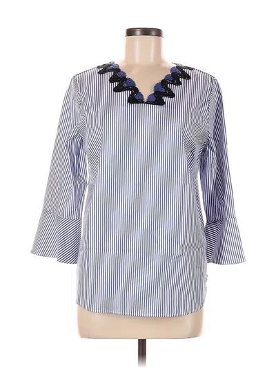 Pre-owned Talbots 3/4 Sleeve Blouse In Blue