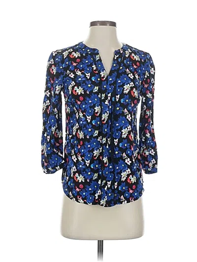 Pre-owned Talbots 3/4 Sleeve Blouse In Blue