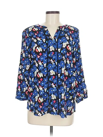 Pre-owned Talbots 3/4 Sleeve Blouse In Blue
