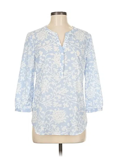 Pre-owned Talbots 3/4 Sleeve Blouse In Blue