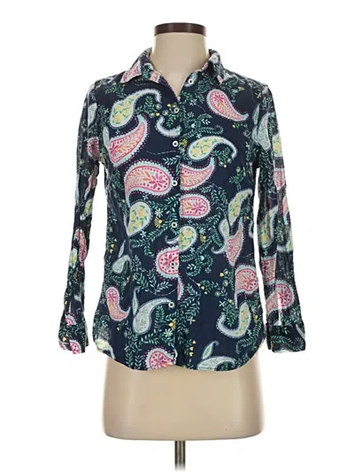 Pre-owned Talbots 3/4 Sleeve Blouse In Blue