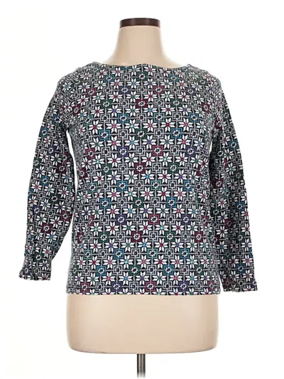 Pre-owned Talbots 3/4 Sleeve Blouse In Blue