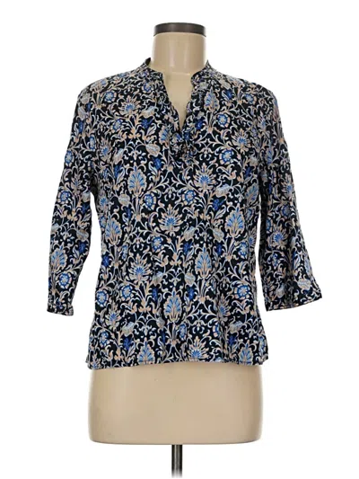 Pre-owned Talbots 3/4 Sleeve Blouse In Blue
