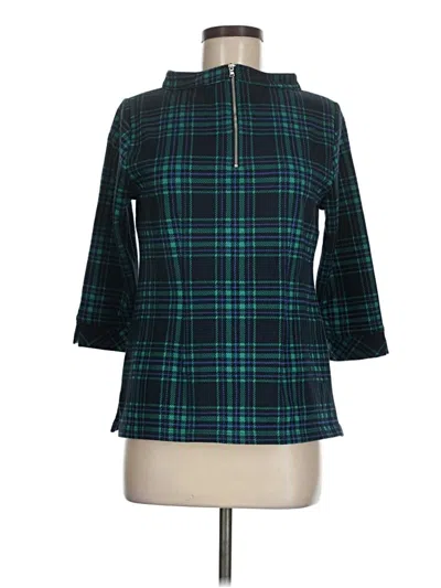 Pre-owned Talbots 3/4 Sleeve Blouse In Blue