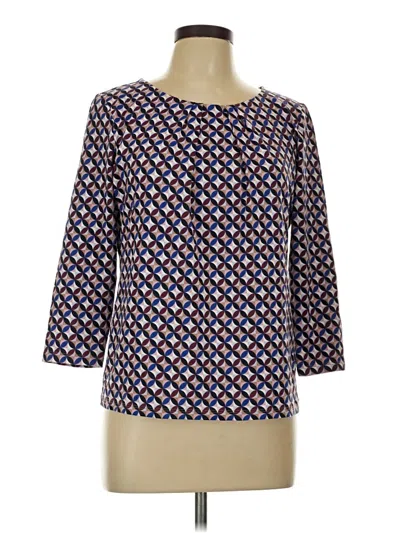 Pre-owned Talbots 3/4 Sleeve Blouse In Blue