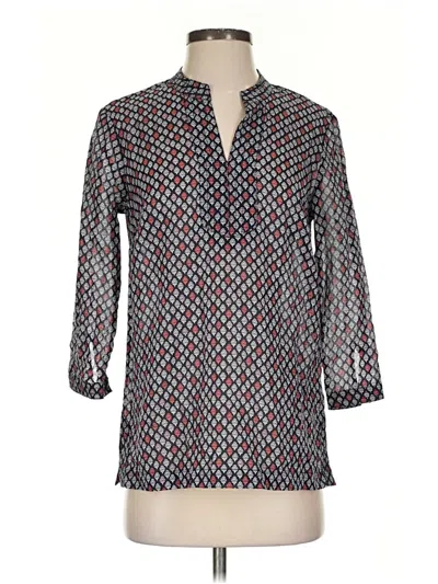 Pre-owned Talbots 3/4 Sleeve Blouse In Blue