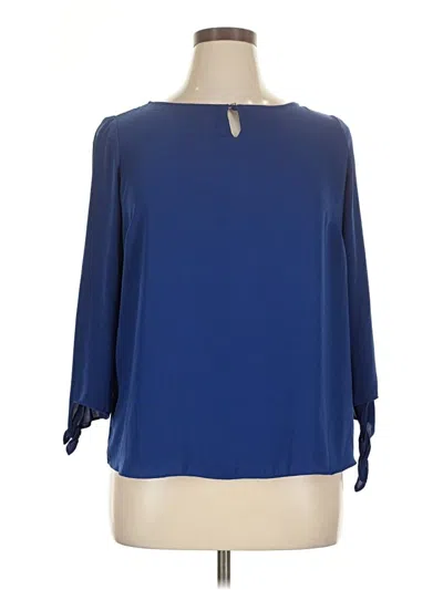 Pre-owned Talbots 3/4 Sleeve Blouse In Blue
