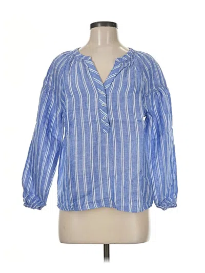 Pre-owned Talbots 3/4 Sleeve Blouse In Blue