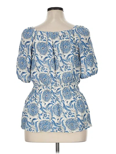 Pre-owned Talbots 3/4 Sleeve Blouse In Blue