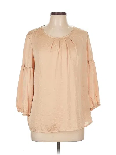 Pre-owned Talbots 3/4 Sleeve Blouse In Brown