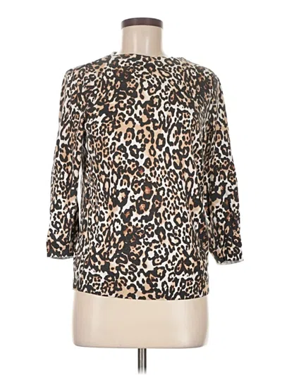 Pre-owned Talbots 3/4 Sleeve Blouse In Brown