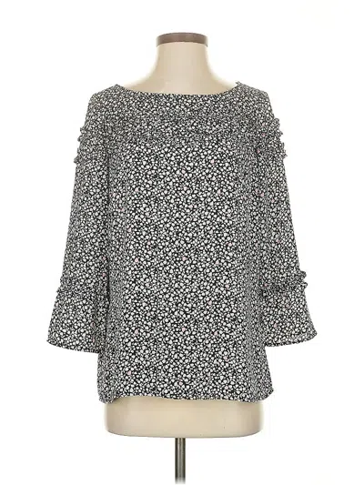 Pre-owned Talbots 3/4 Sleeve Blouse In Gray