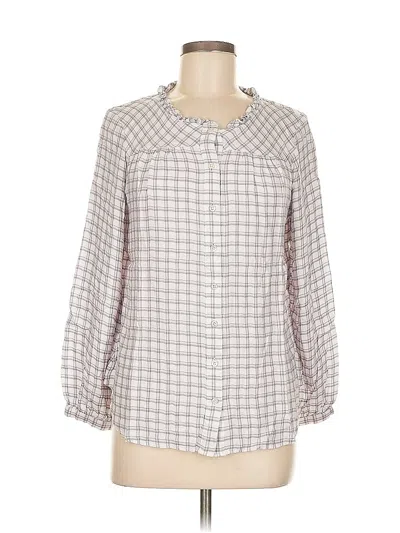 Pre-owned Talbots 3/4 Sleeve Blouse In Gray