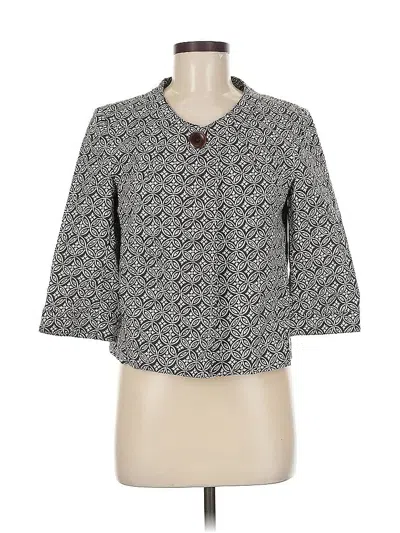 Pre-owned Talbots 3/4 Sleeve Blouse In Gray