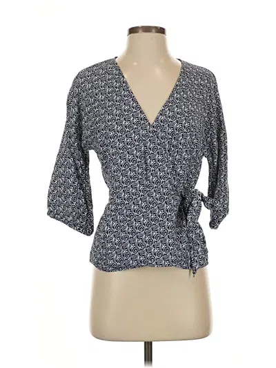Pre-owned Talbots 3/4 Sleeve Blouse In Gray