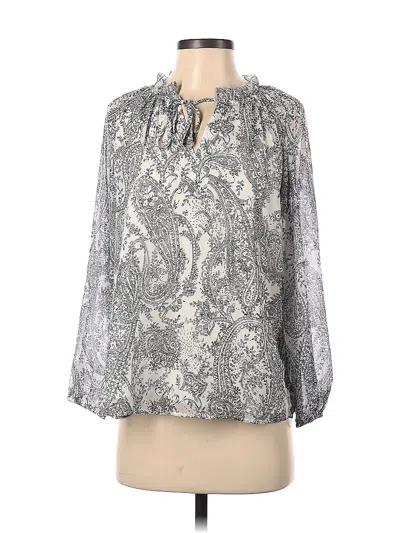 Pre-owned Talbots 3/4 Sleeve Blouse In Gray