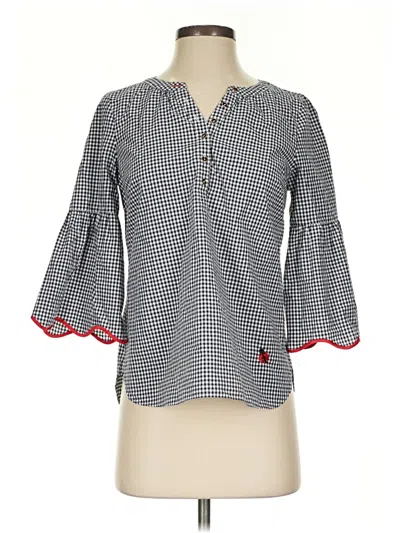 Pre-owned Talbots 3/4 Sleeve Blouse In Gray