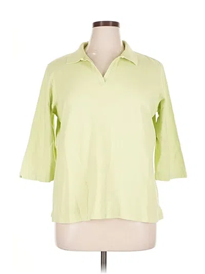Pre-owned Talbots 3/4 Sleeve Blouse In Green