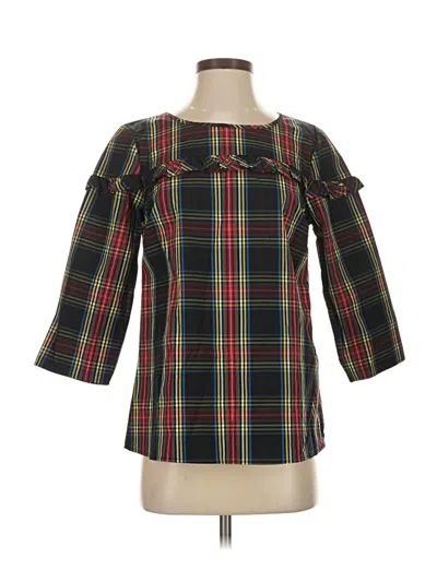 Pre-owned Talbots 3/4 Sleeve Blouse In Green