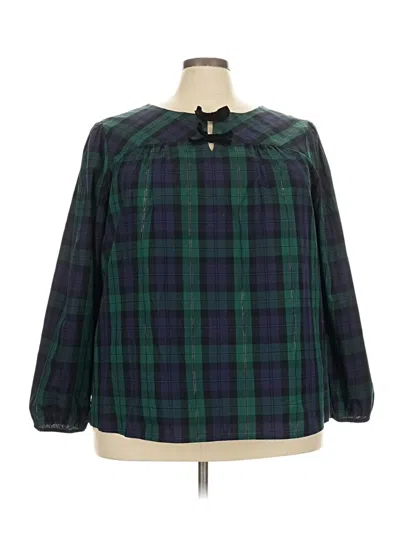 Pre-owned Talbots 3/4 Sleeve Blouse In Green