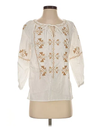 Pre-owned Talbots 3/4 Sleeve Blouse In Ivory