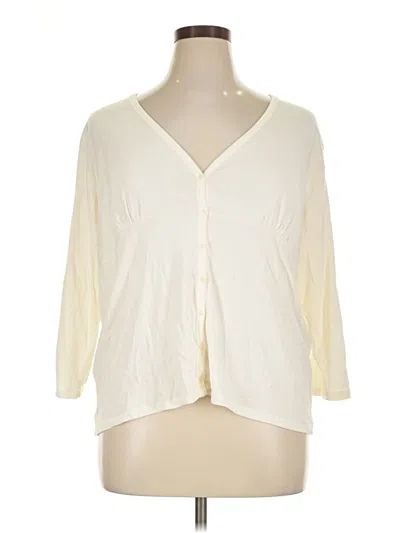 Pre-owned Talbots 3/4 Sleeve Blouse In Ivory