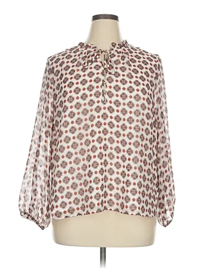 Pre-owned Talbots 3/4 Sleeve Blouse In Ivory