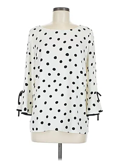 Pre-owned Talbots 3/4 Sleeve Blouse In Ivory