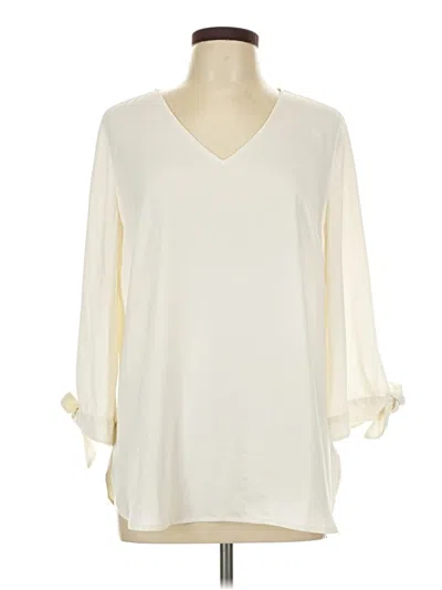 Pre-owned Talbots 3/4 Sleeve Blouse In Ivory