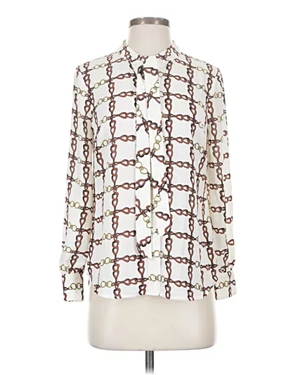 Pre-owned Talbots 3/4 Sleeve Blouse In Ivory