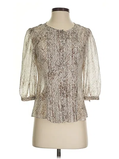 Pre-owned Talbots 3/4 Sleeve Blouse In Ivory