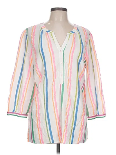 Pre-owned Talbots 3/4 Sleeve Blouse In Ivory