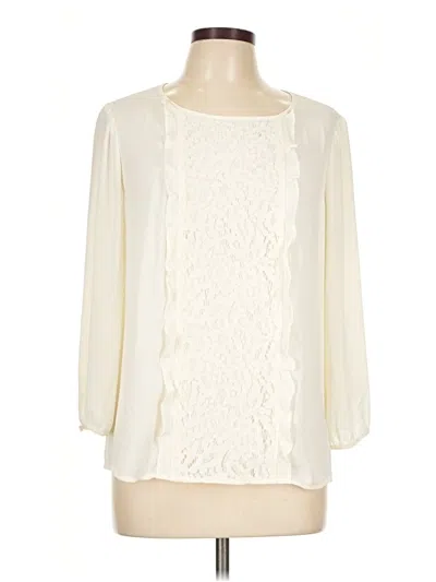 Pre-owned Talbots 3/4 Sleeve Blouse In Ivory