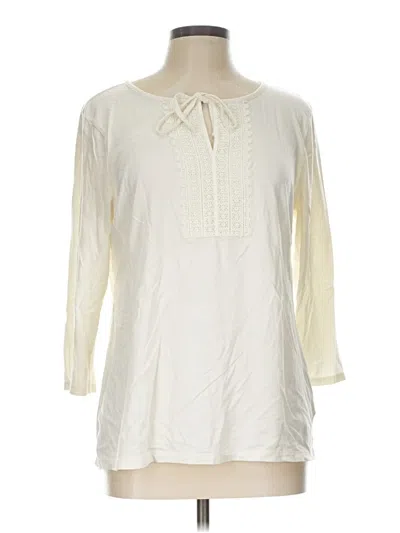 Pre-owned Talbots 3/4 Sleeve Blouse In Ivory